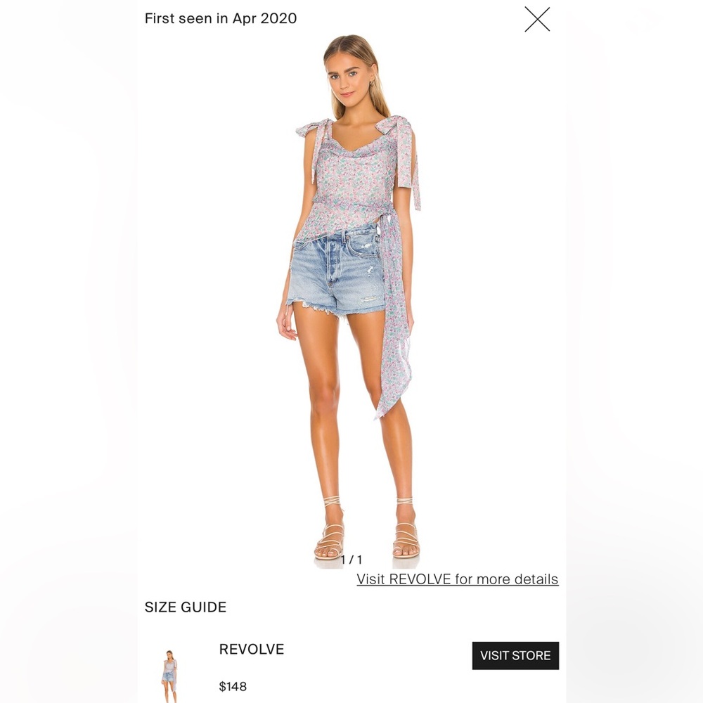 Lovers + friends floral top